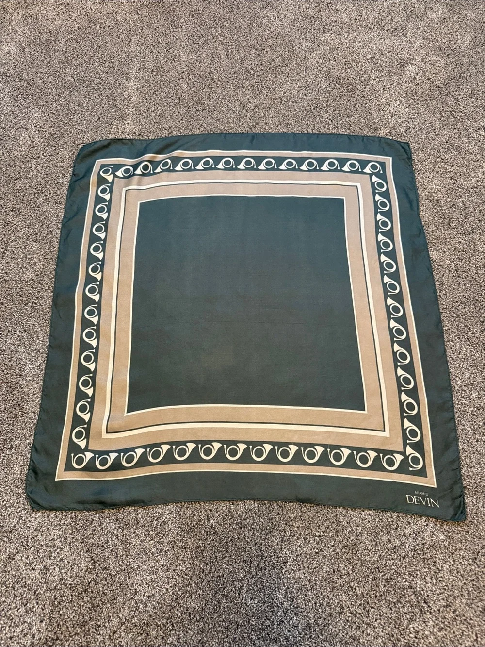 Vintage Aramis Devin 100% Silk Geometric Scarf – Made in Japan